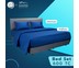 SleepHappy เซ็ทผ้าปูที่นอน 600 เส้นด้าย (สูง10นิ้ว) ผ้าปูที่นอนโรงแรมหรู ( ผ้าปู + ปลอกหมอน ) 3.5 ฟุต สีน้ำเงิน