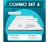 SleepHappy COMBO SET 4 ท้อปเปอร์ยางพารา (หนา4 ซม) 6 ฟุต + หมอนขนเป็ดเทียม (1200 gsm) ส่งฟรี
