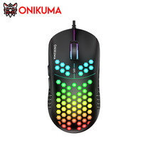 ONIKUMA Raijin RGB Gaming Mouse สำหรับ PC, Notebook Plug & Play ใช้งานได้ทันที