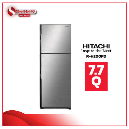 ตู้เย็น 2 ประตู HITACHI รุ่น R-H200PD 7.7Q สี BSL/BBK ( รับประกันนาน 10 ปี )