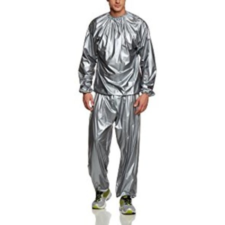 ชุดซาวน่า Sauna suit silver ชุดออกกำลังกาย รีดเหงื่อ สีเงิน