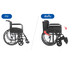 รถเข็นผู้ป่วย รถเข็นผู้สูงอายุ รถเข็นคนชรา รถเข็นผู้พิการ Wheelchair วิลแชร์ เหล็กชุบโครเมียม แบบพับได้ รุ่น875