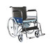 รถเข็นผู้ป่วย นั่งถ่าย กระโถน รถเข็นคนชรา รถเข็นผู้พิการ Wheelchair วิลแชร์ เหล็กชุบโครเมียม แบบพับได้ รุ่น609