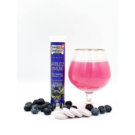 Swiss Energy Sambucus แซมบูคัสเม็ดฟู่ จากสวิตเซอร์แลนด์ Switzerland (4 หลอด) อาหารเสริมสำหรับภูมิคุ้มกัน