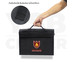 กระเป๋าเป้ กระเป๋าเก็บเอกสาร ทนไฟ กันน้ำ พร้อมสาย สําหรับเก็บเอกสาร (สีดำ)รุ่นJ2L005-38X28X7.5-B