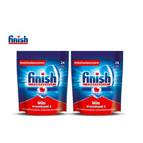Finish ฟินิช ผลิตภัณฑ์ล้างจานชนิดก้อน สำหรับเครื่องล้างจาน 24ก้อน แพ็คคู่
