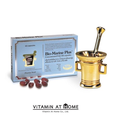 Pharma Nord Bio-Marine Plus น้ำมันปลาเข้มข้นบริสุทธิ์ พร้อมวิตามิน บี 60 แคปซูล