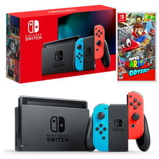 Nintendo Switch New Console (2019) ฟรีเกม  Super Mario Odyssey (US)