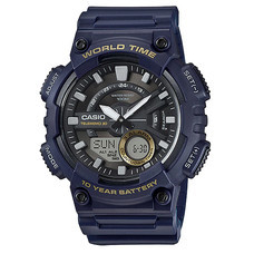 นาฬิกา Casio AEQ-110W-2A ของแท้ นาฬิกา สำหรับผู้ชาย สายเรซิ่น แบตเตอรี่ 10 ปี ของแท้ รับประกัน 1 ปี