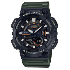 นาฬิกา Casio AEQ-110W-3A ของแท้ นาฬิกา สำหรับผู้ชาย สายเรซิ่น แบตเตอรี่ 10 ปี ของแท้ รับประกัน 1 ปี