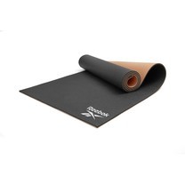 Reebok เสื่อโยคะขนาด 6 มม. แบบสองด้าน (สีดำ/น้ำตาล) (Double Sided 6mm Yoga Mat - Black/Desert Dust)