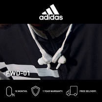 Adidas FWD-01 หูฟังอินเอียร์บลูทูธ สี LIGHT GREY - จัดส่งฟรี + รับประกัน 1 ปี (หูฟังออกกำลังกายบลูทูธ, ทนเหงื่อ/กันน้ำ, เบสหนัก)