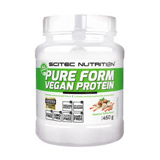 SCITEC NUTRITION Pure Form Vegan Protein Hazelnut Toffee 450 กรัม (โปรตีนจากธัญพืช โปรตีนออแกนิค)