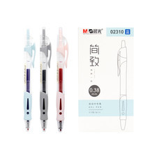 M&G AGP02310 ปากกาเจลกด GEL PEN 0.38 mm รุ่นยอดนิยม ปากกาเส้นเล็ก เขียนลื่น มีหมึกสีน้ำเงิน,สีดำ และแดง จำหน่ายกล่อง 12 ด้าม