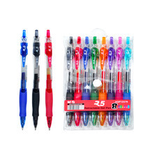 M&G  AGP12378 ปากกาเจลกด GEL PEN ขนาด 0.7 mm แพ็คคละ 8 ด้าม  มีสีน้ำเงิน,ฟ้า,ดำ,แดง,ชมพู,เขียว,ม่วง และ ส้ม - เอ็มแอนด์จี เครื่องเขียน